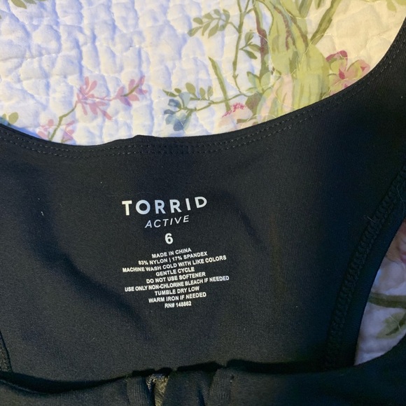 Torrid Black Activewear Bra 6x - Picture 3 of 8